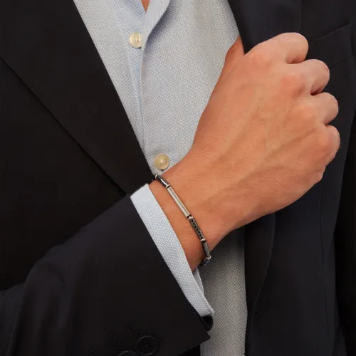 B ROCKS - BRACCIALE IN ACCIAIO ED EMATITE - TJ3639 | Breil