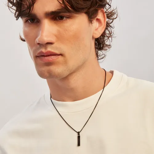 URBANCORE - COLLANA IN ACCIAIO COLOR NERO CON PENDENTE - TJ3652 | Breil